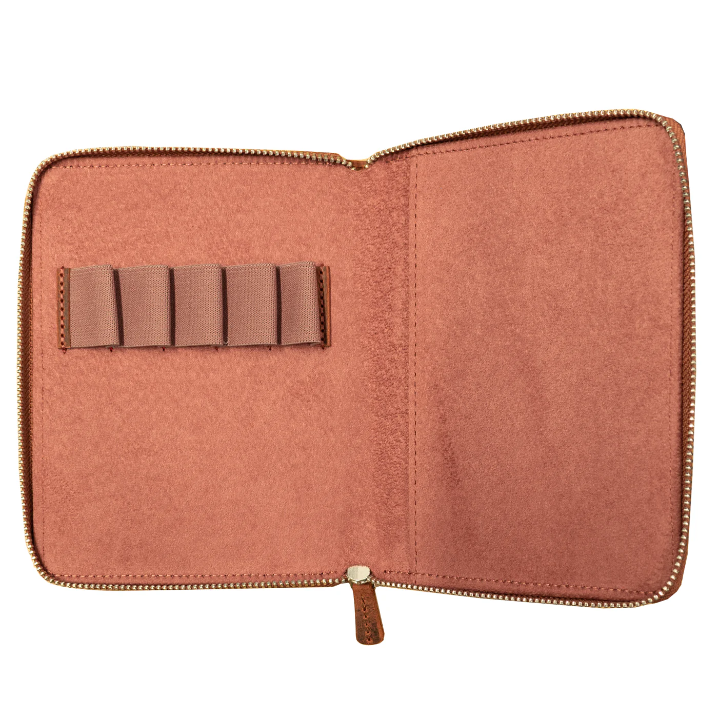 Galen Leather Co. Zippered 5 Slot Pen Case - Crazy Horse Orange - Image 3