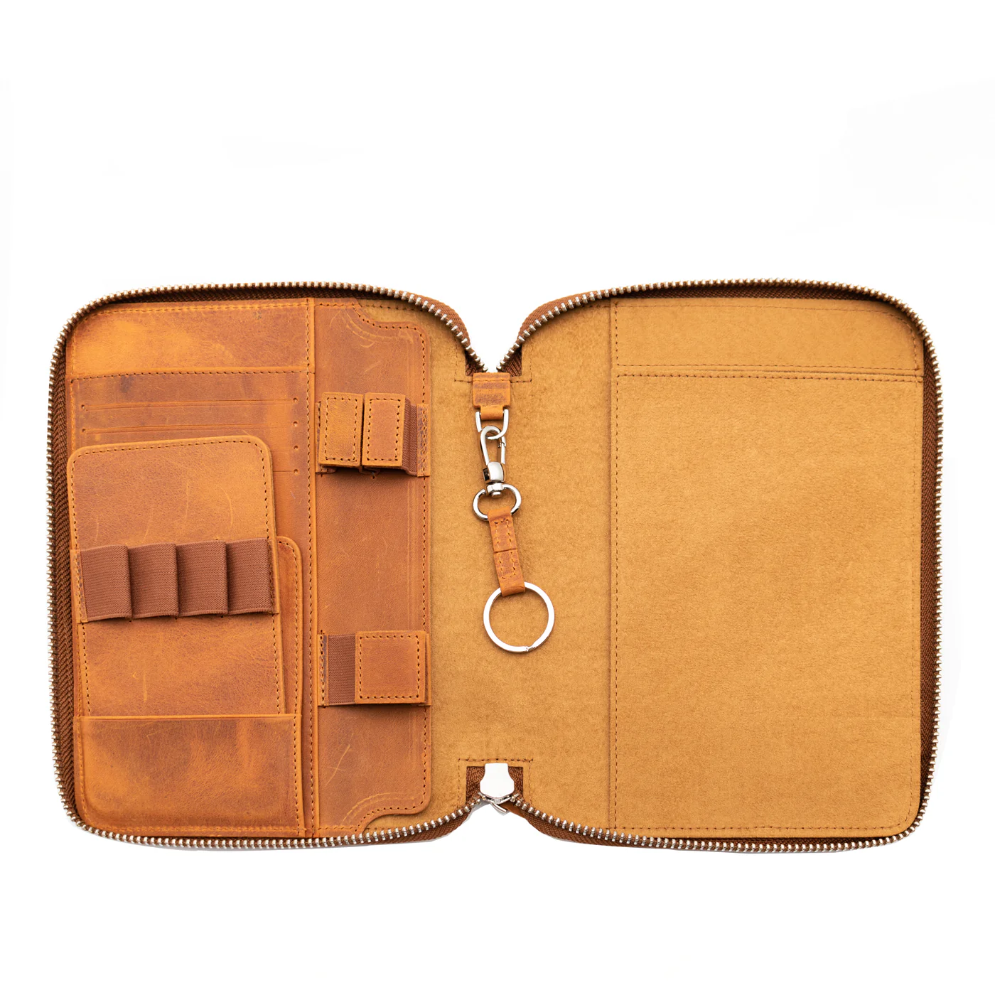Galen Leather Co. Zippered A5 Notebook Folio - Crazy Horse Brown - Image 2