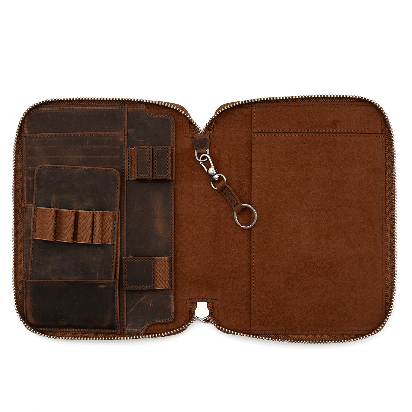 Galen Leather Co. Zippered A5 Notebook Folio - Havana Brown - Image 3