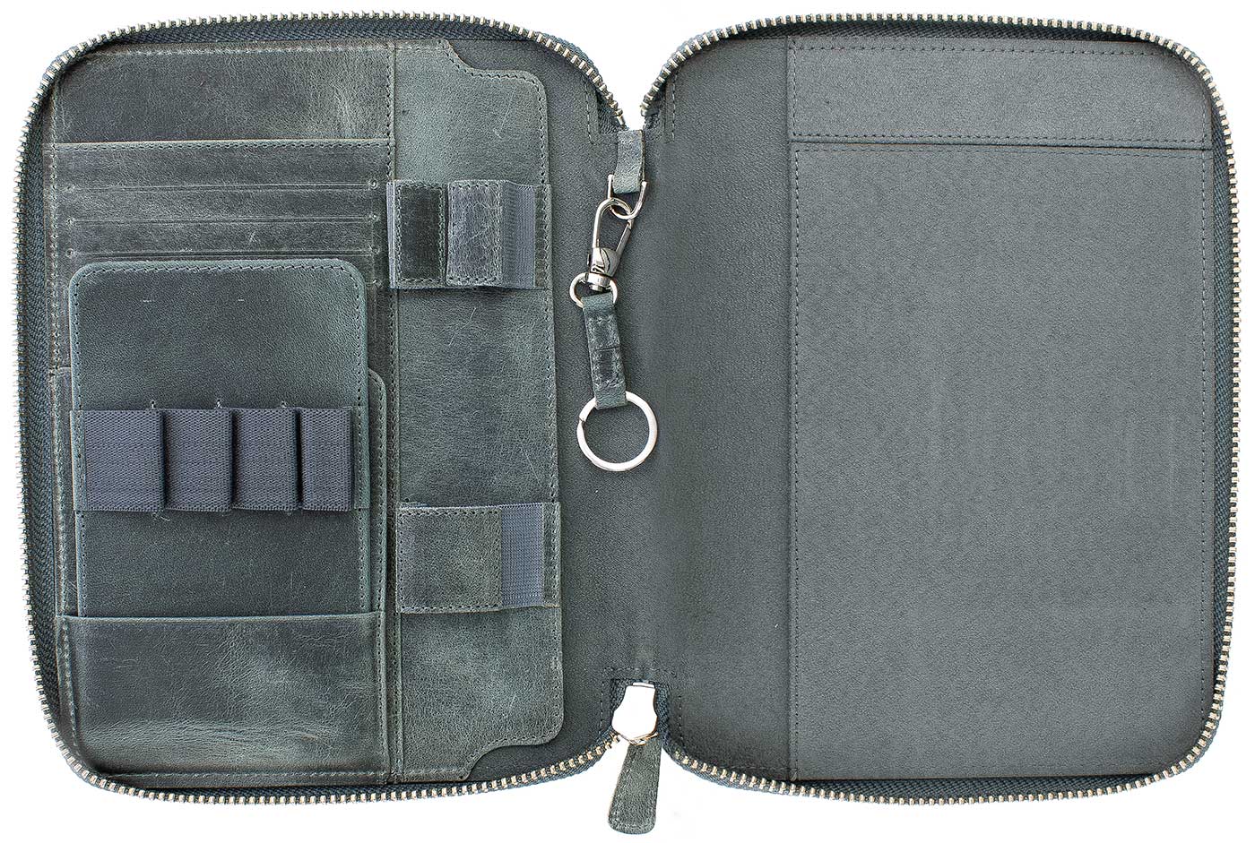 Galen Leather Co. Zippered A5 Notebook Folio - Crazy Horse Smoky - Image 2