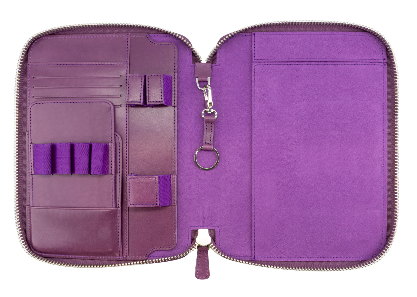Galen Leather Co. Zippered A5 Notebook Folio - Purple - Image 2