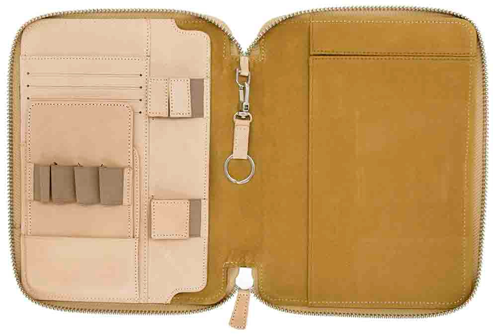 Galen Leather Co. Zippered A5 Notebook Folio - Undyed Leather - Image 2