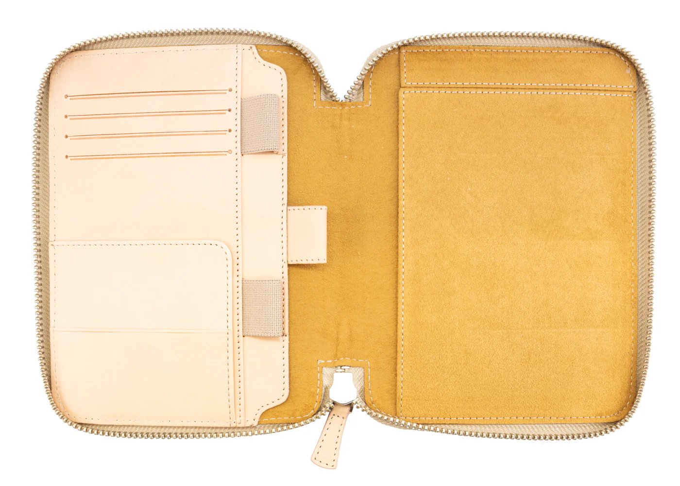 Galen Leather Co. Zippered B6 Notebook Folio- Undyed Leather - Image 2