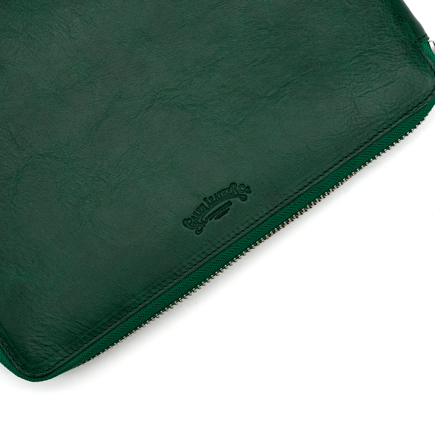Galen Leather Co. Zippered Collector Pen Case for 60 Kawecos - Vivianite Green - Image 3