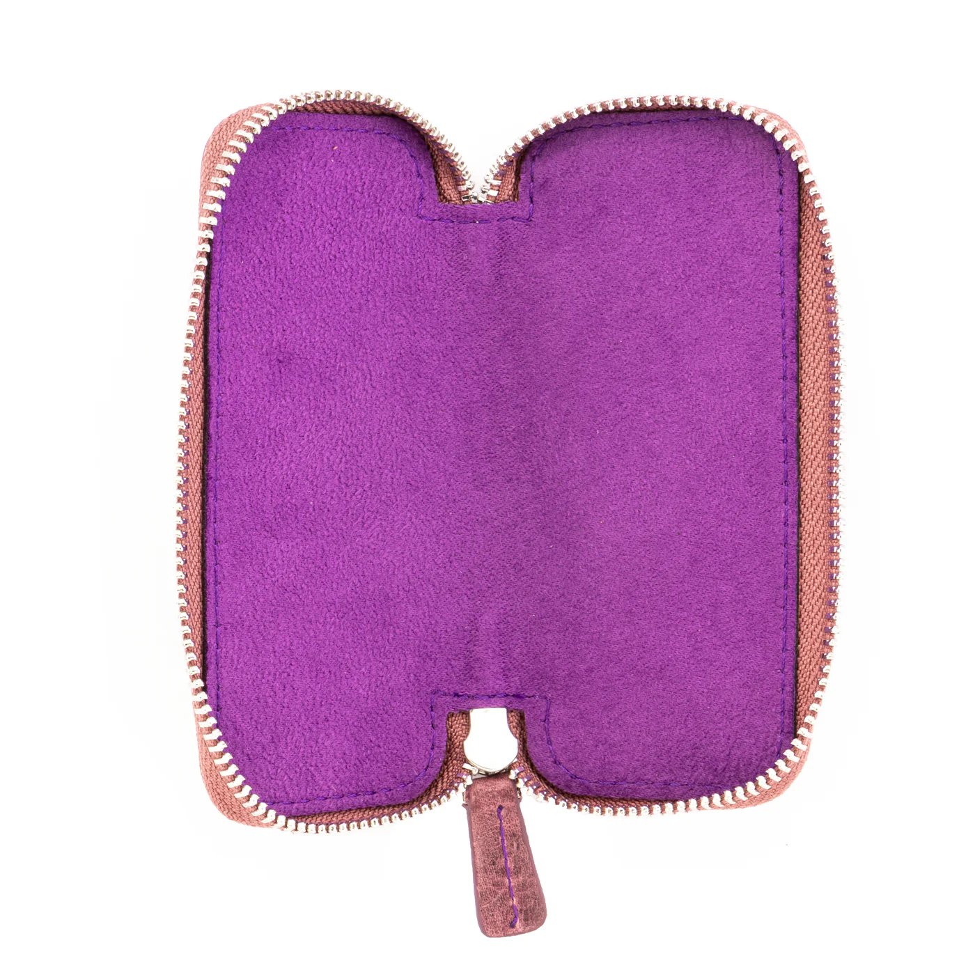 Galen Leather Co. Zippered Double Pen Case For Kaweco - Purple - Image 2