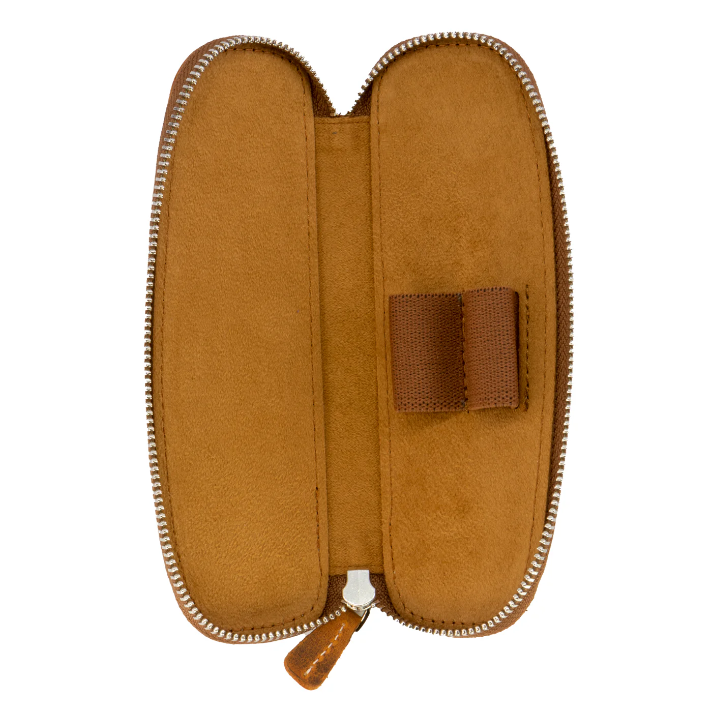 Galen Leather Co. Zippered Duo Slim Pen Case for 2 Pens - Crazy Horse Brown - Image 2