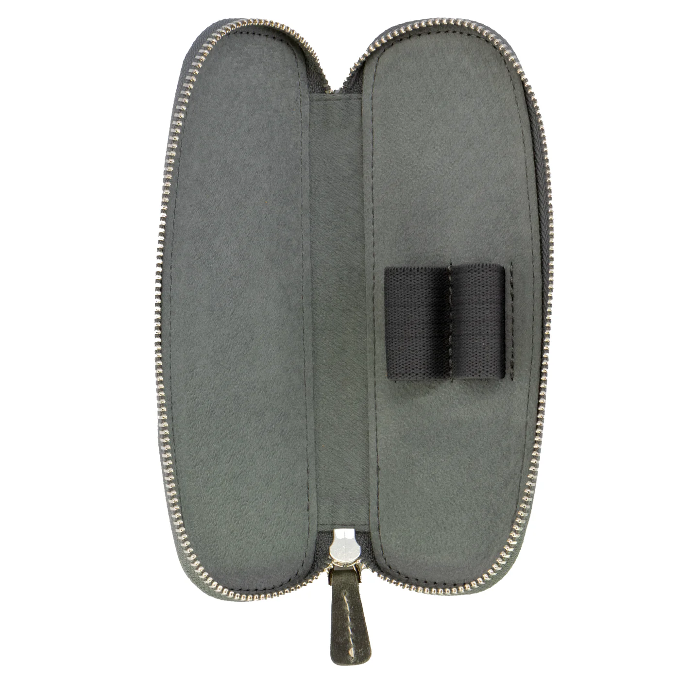 Galen Leather Co. Zippered Duo Slim Pen Case for 2 Pens - Crazy Horse Smoky - Image 2