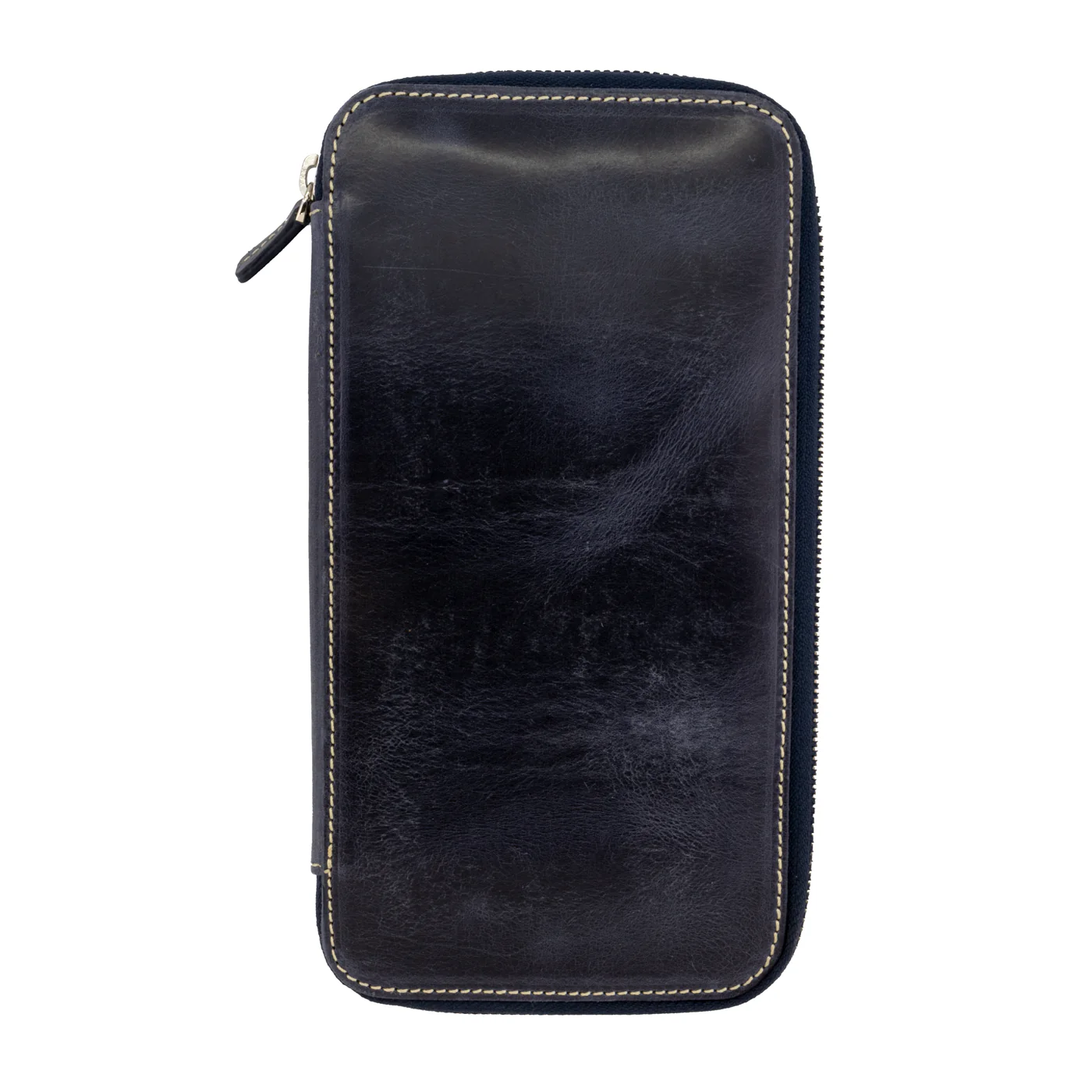Galen Leather Co. Zippered Hobonichi Weeks Cover - Crazy Horse Navy Blue - Image 2
