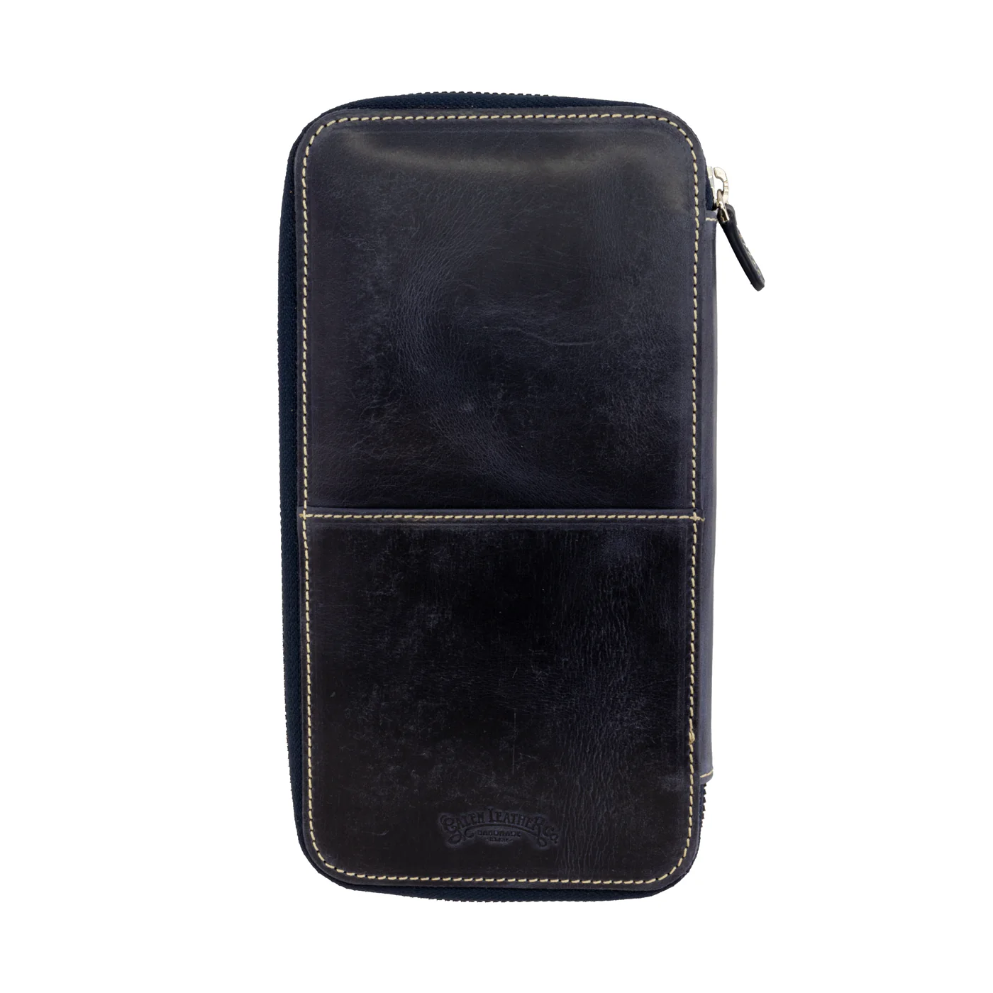 Galen Leather Co. Zippered Hobonichi Weeks Cover - Crazy Horse Navy Blue - Image 3