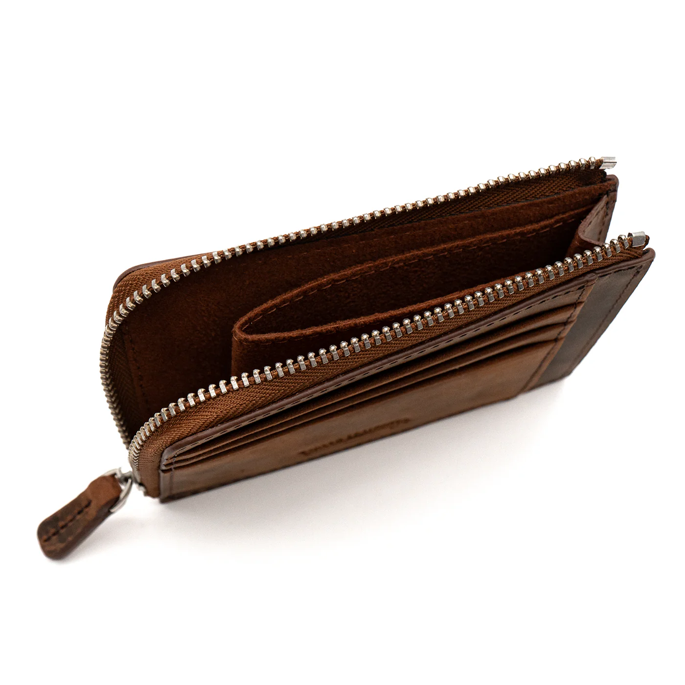 Galen Leather Co. Zippered Mega Mini Wallet - Crazy Horse Havana Brown - Image 3