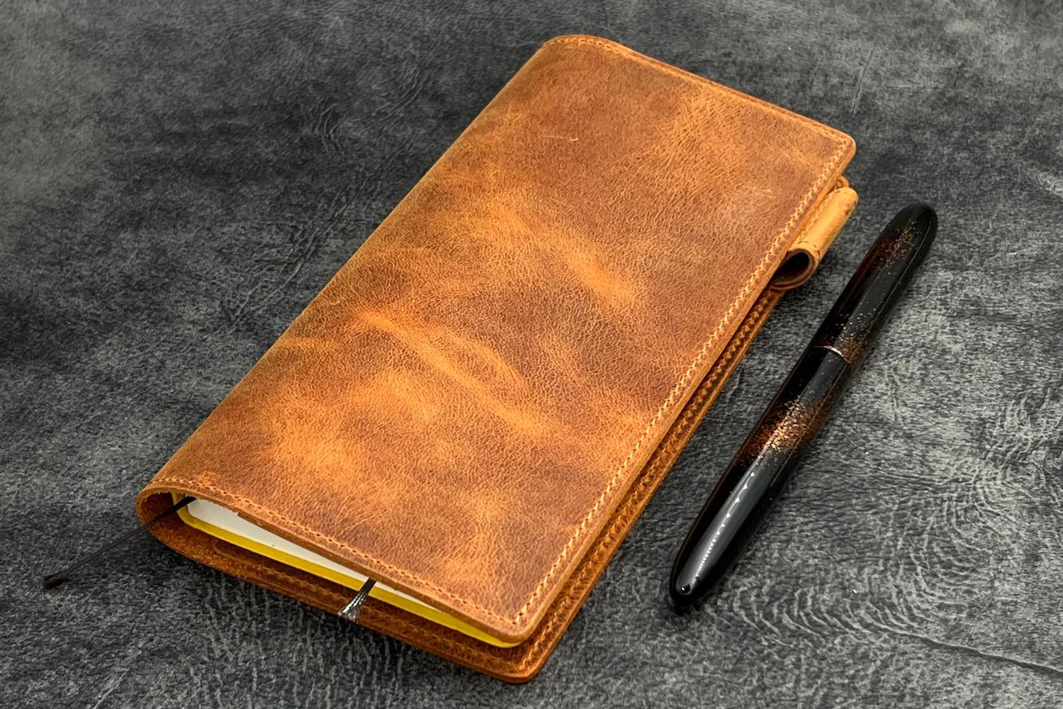 Galen Leather Slim Hobonichi Weeks Planner Cover - Crazy Horse Brown