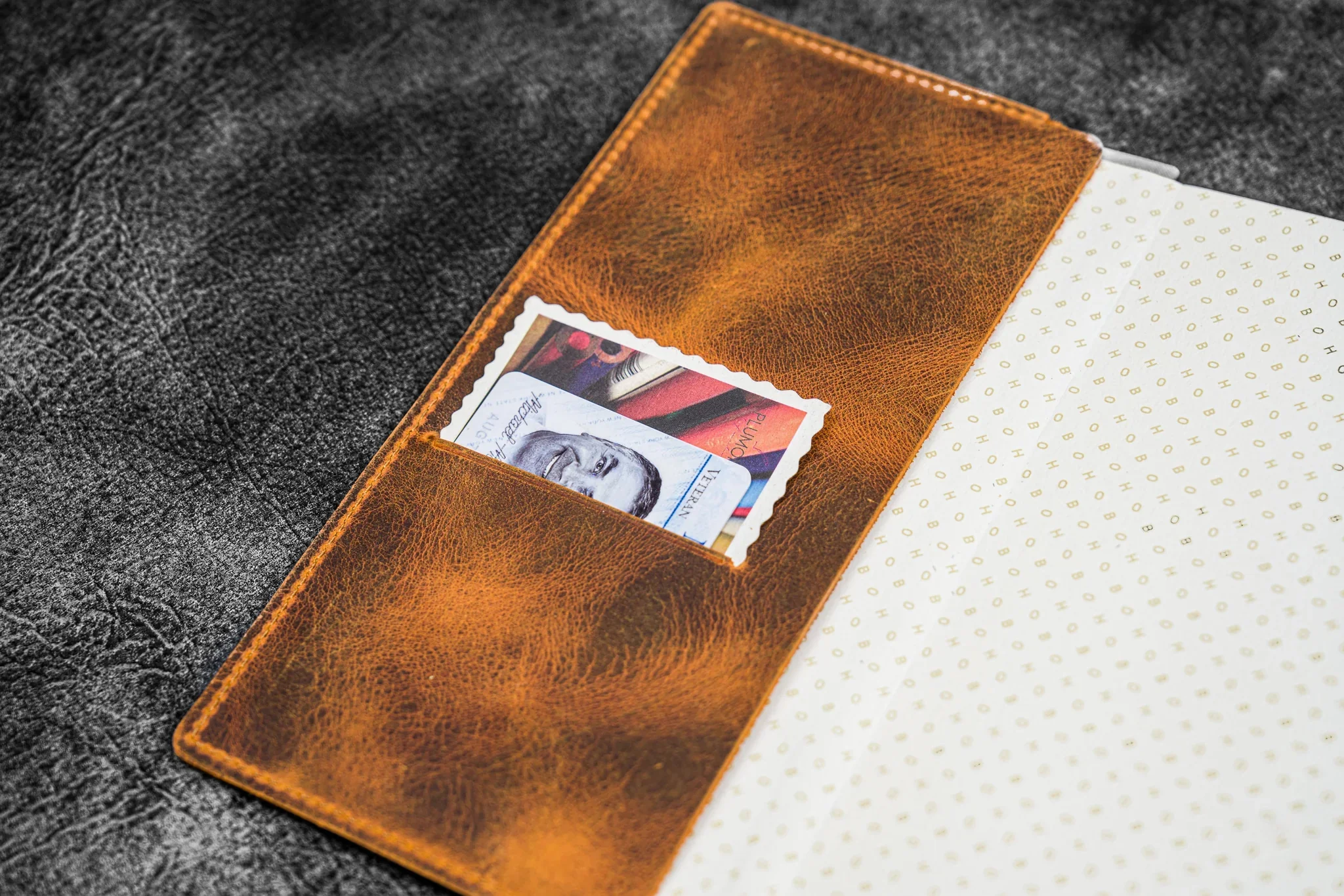 Galen Leather Slim Hobonichi Weeks Planner Cover - Crazy Horse Brown - Image 2