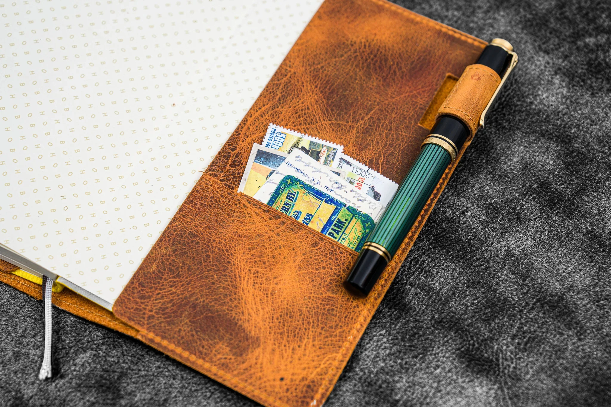 Galen Leather Slim Hobonichi Weeks Planner Cover - Crazy Horse Brown - Image 3