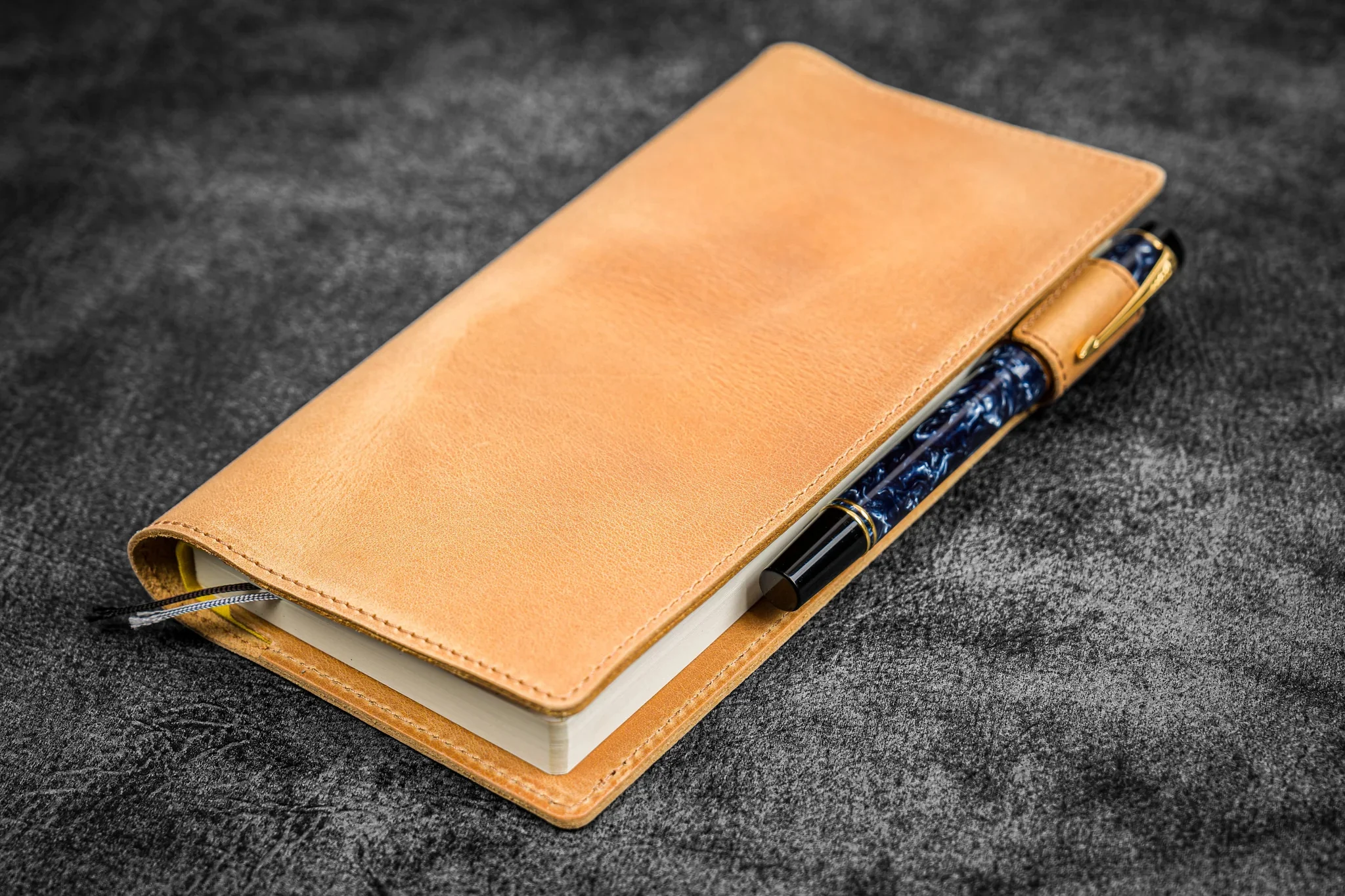 Galen Leather Slim Hobonichi Weeks Planner Cover - Crazy Horse Honey