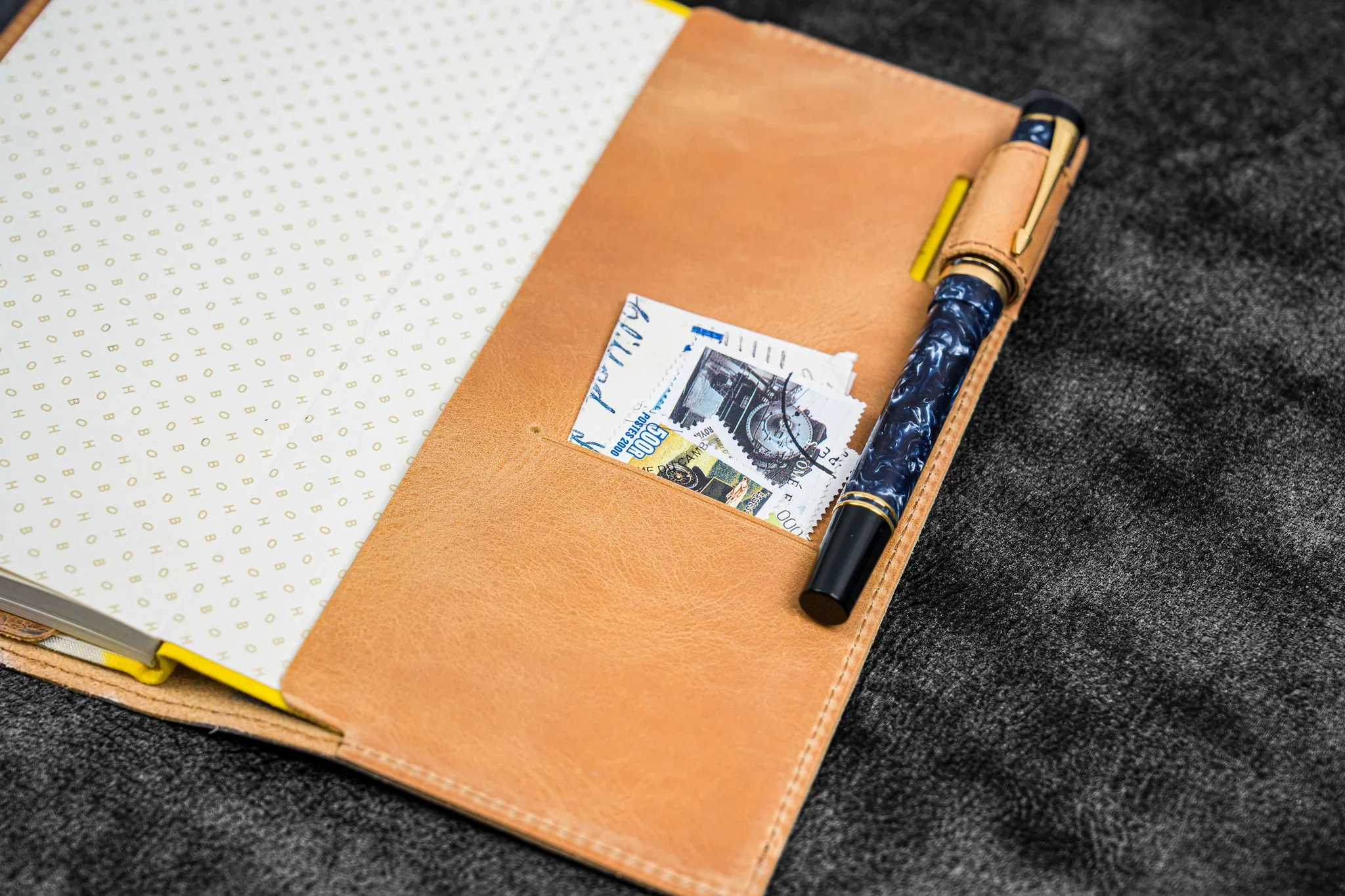 Galen Leather Slim Hobonichi Weeks Planner Cover - Crazy Horse Honey - Image 2