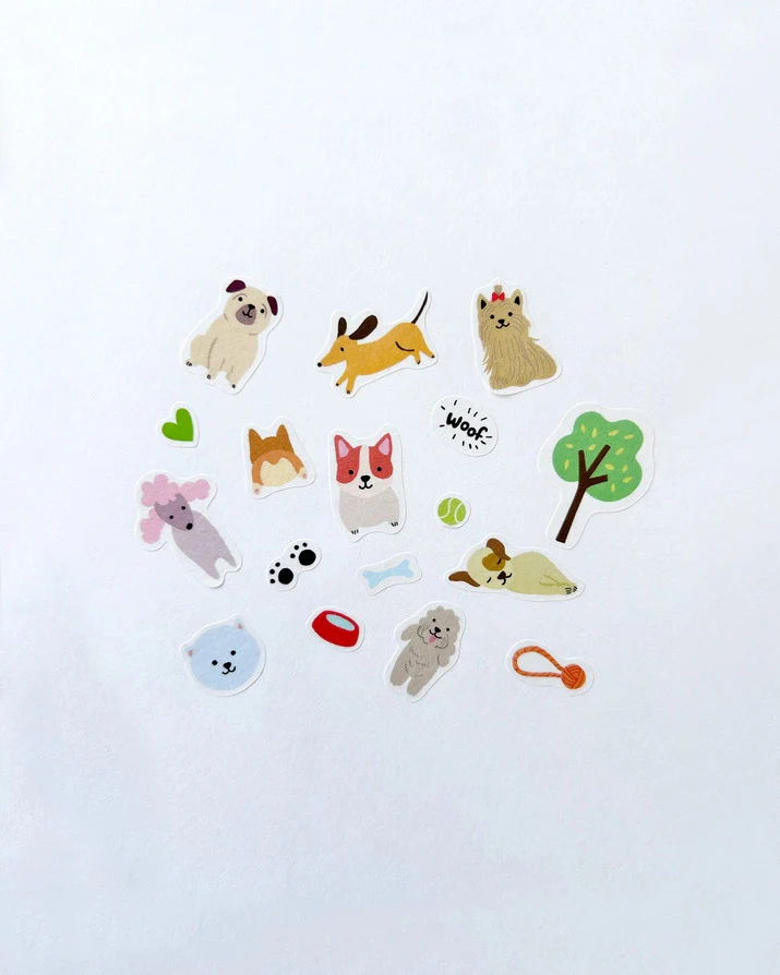 Girl of All Work - Dogs Jumble Washi Stickers - Image 2