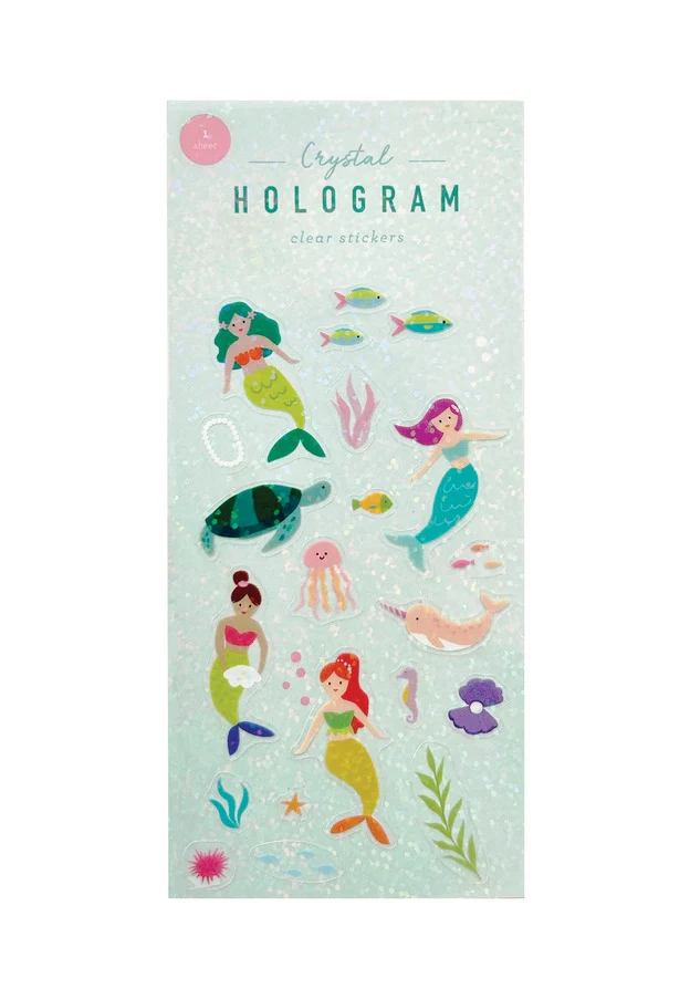 Girl of All Work - Mermaids Crystal Hologram Clear Stickers