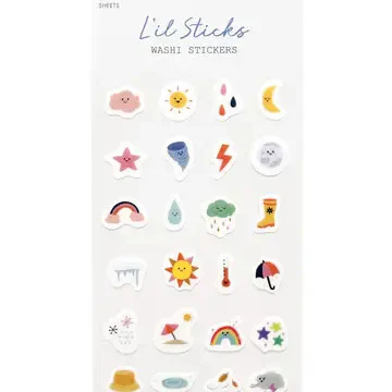 Girl of All Work - Washi Stickers - Daily Weather L'il Sticks