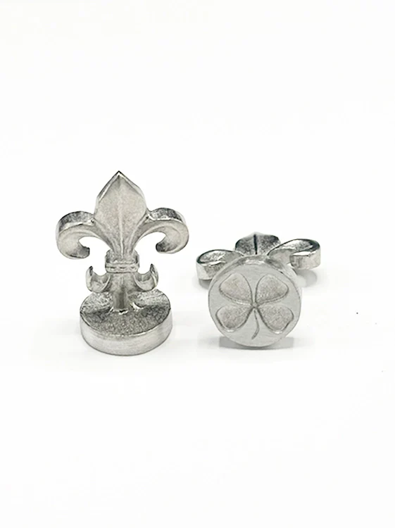 Global Solutions Metal Wax Seal 3/4" with Fleur-de-lis handle - 4 Leaf Clover