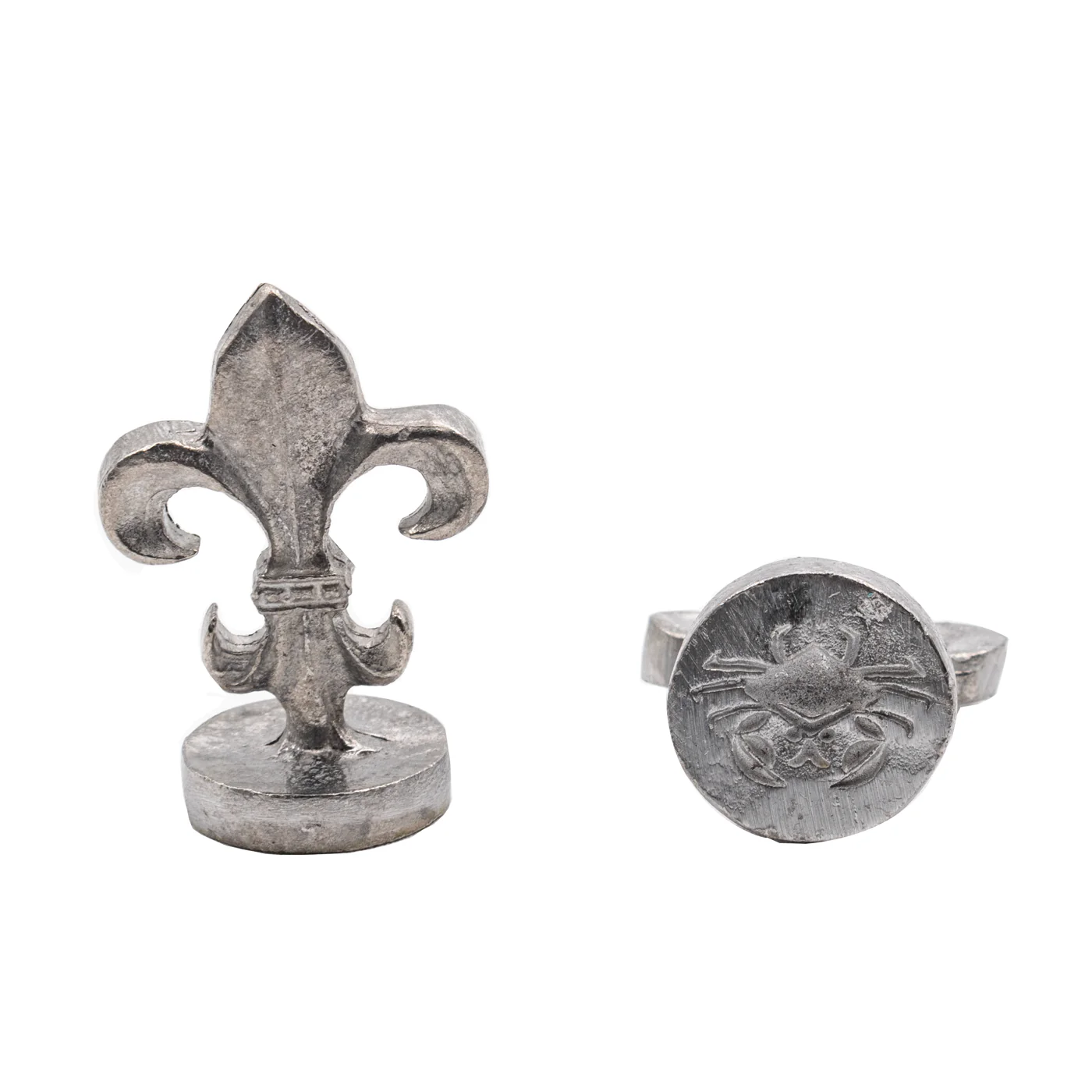 Global Solutions Metal Wax Seal 3/4" with Fleur-de-lis handle - Crab - Image 2