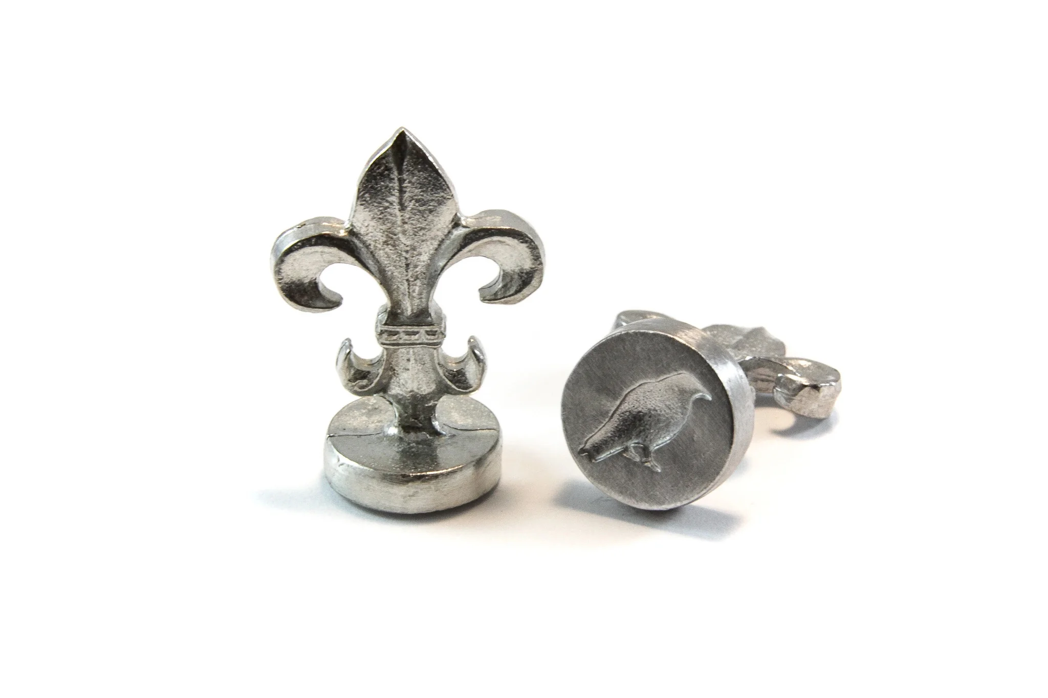 Global Solutions Metal Wax Seal 3/4" with Fleur-de-lis handle - Raven