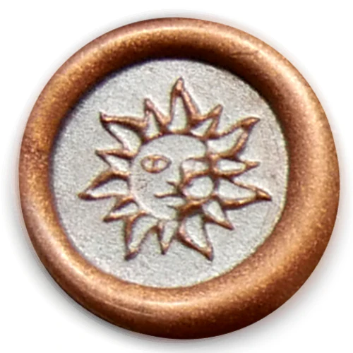 Global Solutions Metal Wax Seal Small Sun with Face