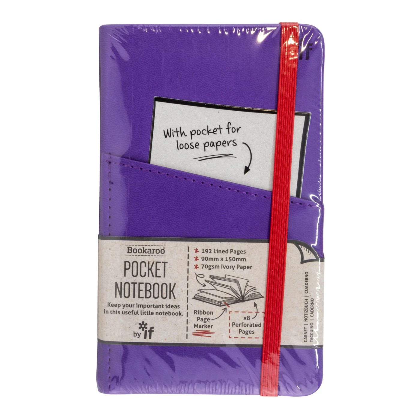 If Bookaroo A6 Pocket Notebook - Purple