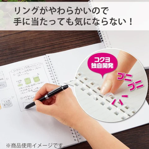 Kokuyo A5 Soft Ring Notebook - Dot Grid - Image 2