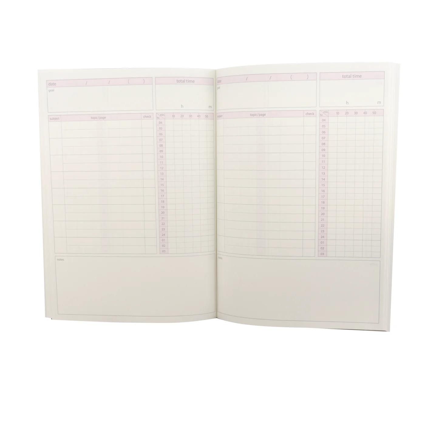 Kokuyo Campus Study Planner Daily Visualized- Light Pink - Image 2