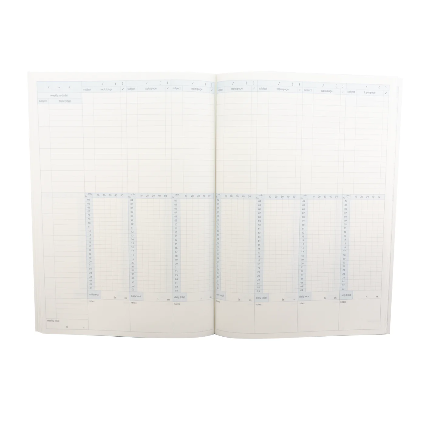 Kokuyo Campus Study Planner Weekly Visualized - Blue - Image 2