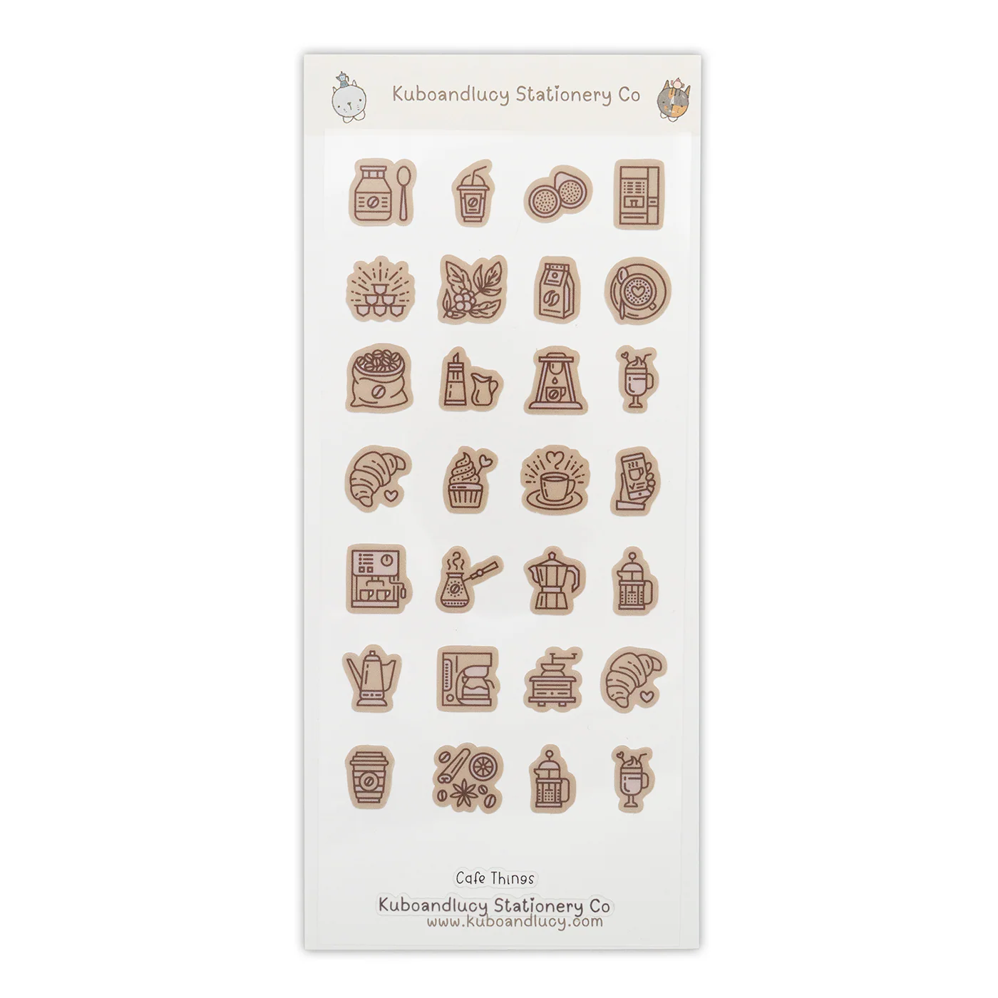 Kuboandlucy Stationery Co. Sticker Sheet - Cafe Things