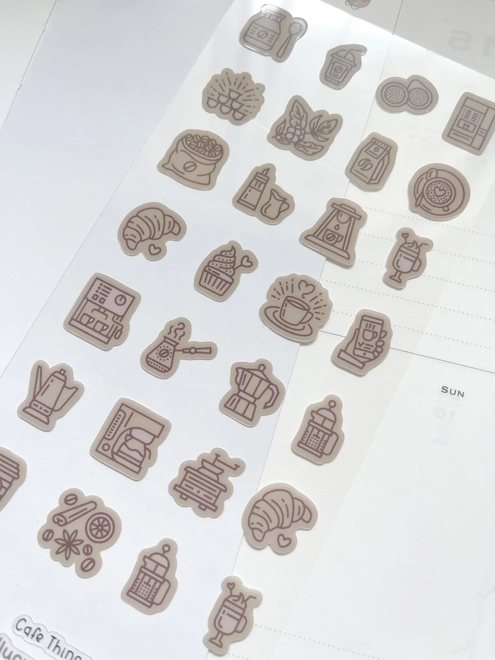 Kuboandlucy Stationery Co. Sticker Sheet - Cafe Things - Image 2