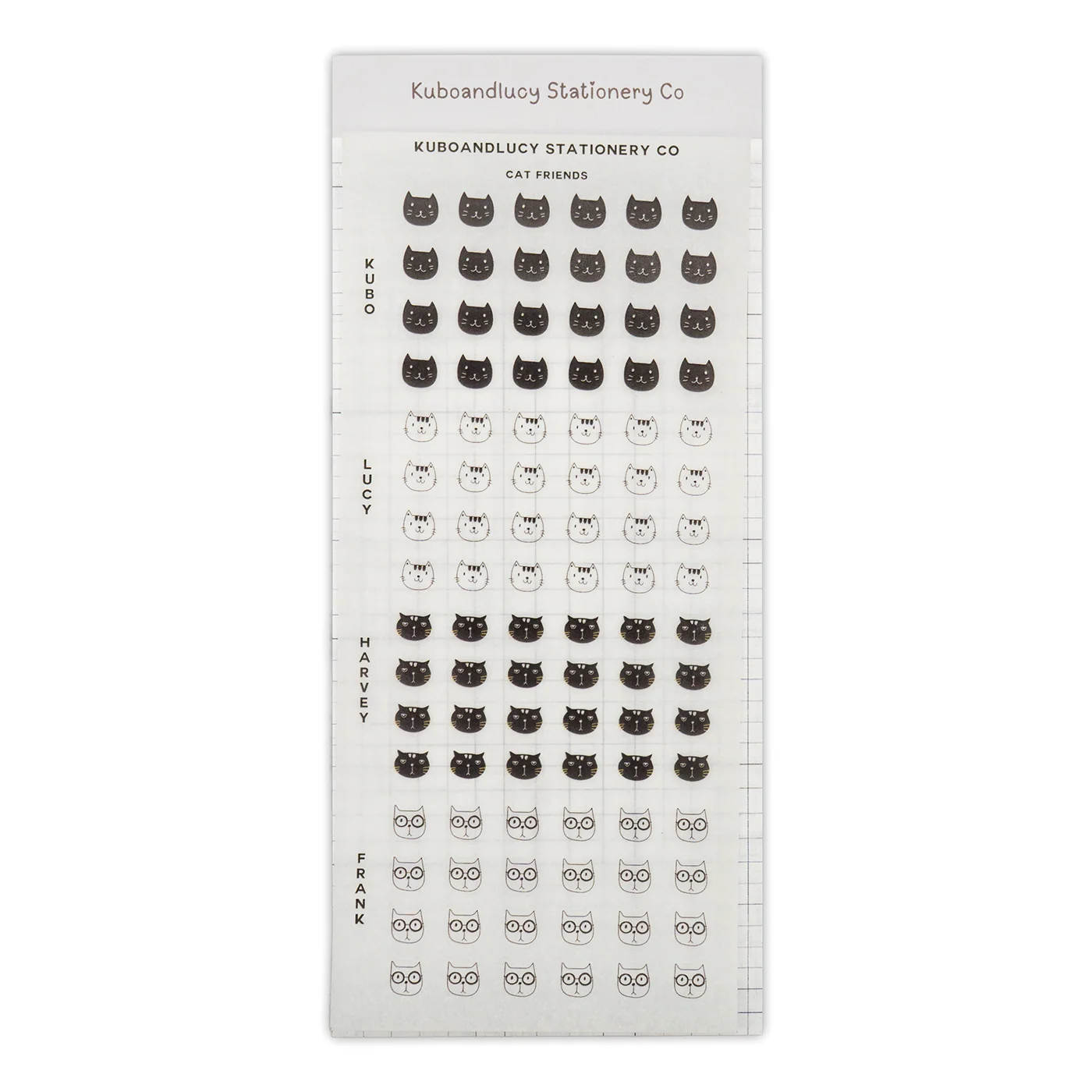 Kuboandlucy Stationery Co. Sticker Sheet - Cat Faces