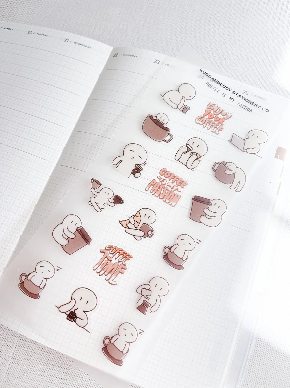 Kuboandlucy Stationery Co. - Coffee Is My Passion Stickers