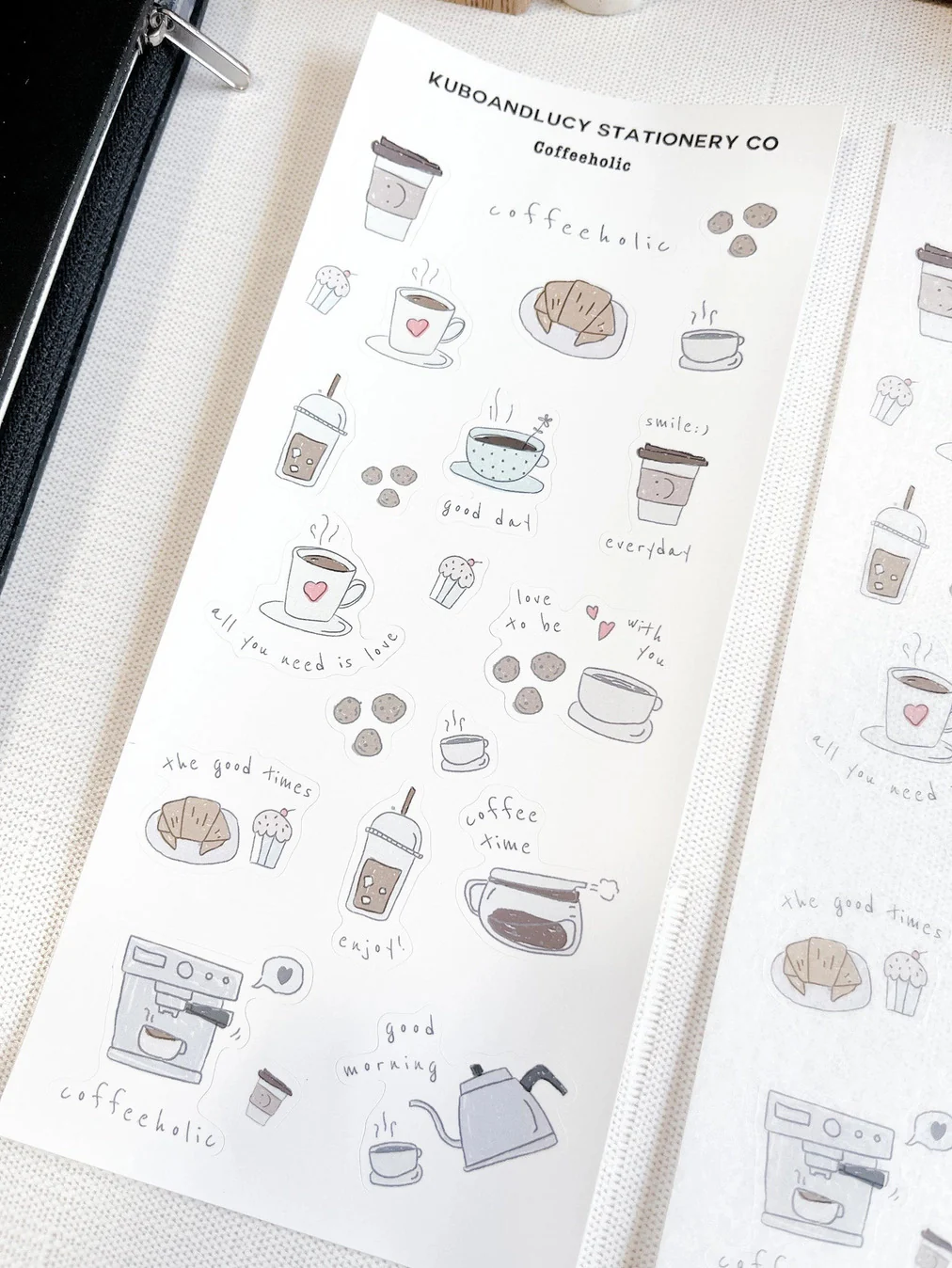 Kuboandlucy Stationery Co. Sticker Sheet - Coffeeholic