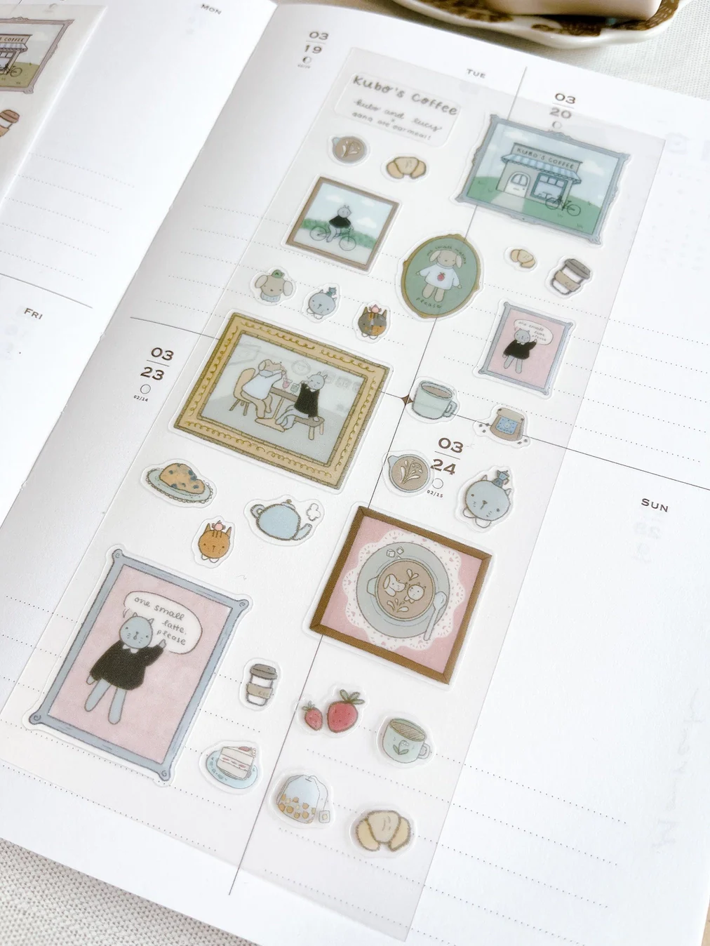 Kuboandlucy Stationery Co. Sticker Sheet - Dana Ate Oatmeal Kubo Cafe - Image 2