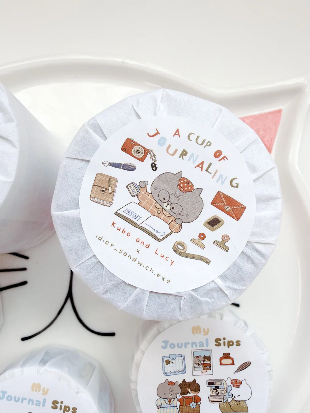 Kuboandlucy Stationery Co. x Idiot Sandwich - A Cup of Journaling Tape - Image 2