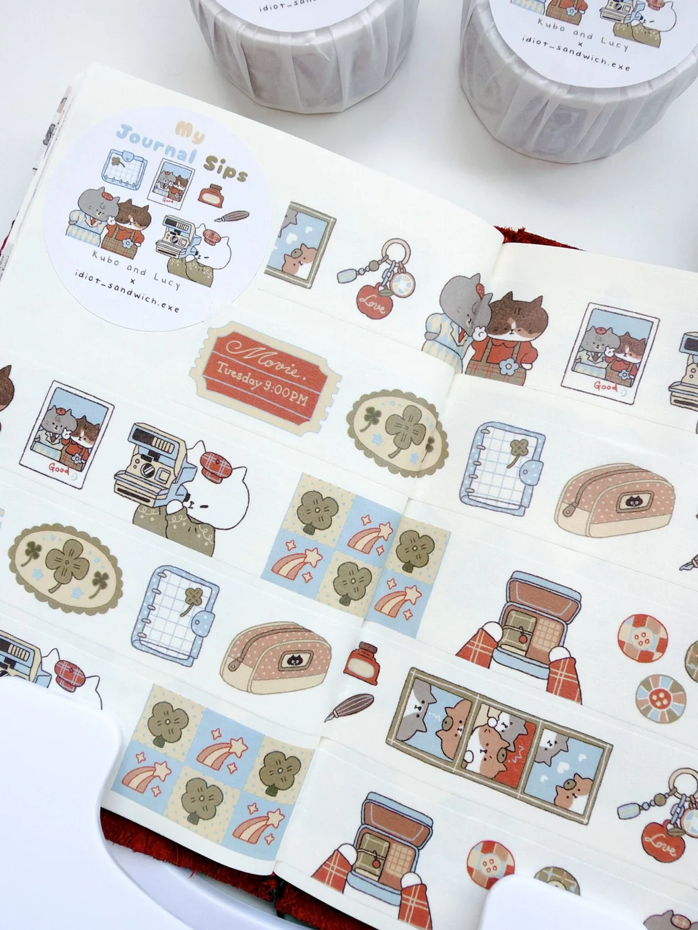 Kuboandlucy Stationery Co. x Idiot Sandwich - My Journal Sips Polaroid Washi Tape V.2 - Image 2