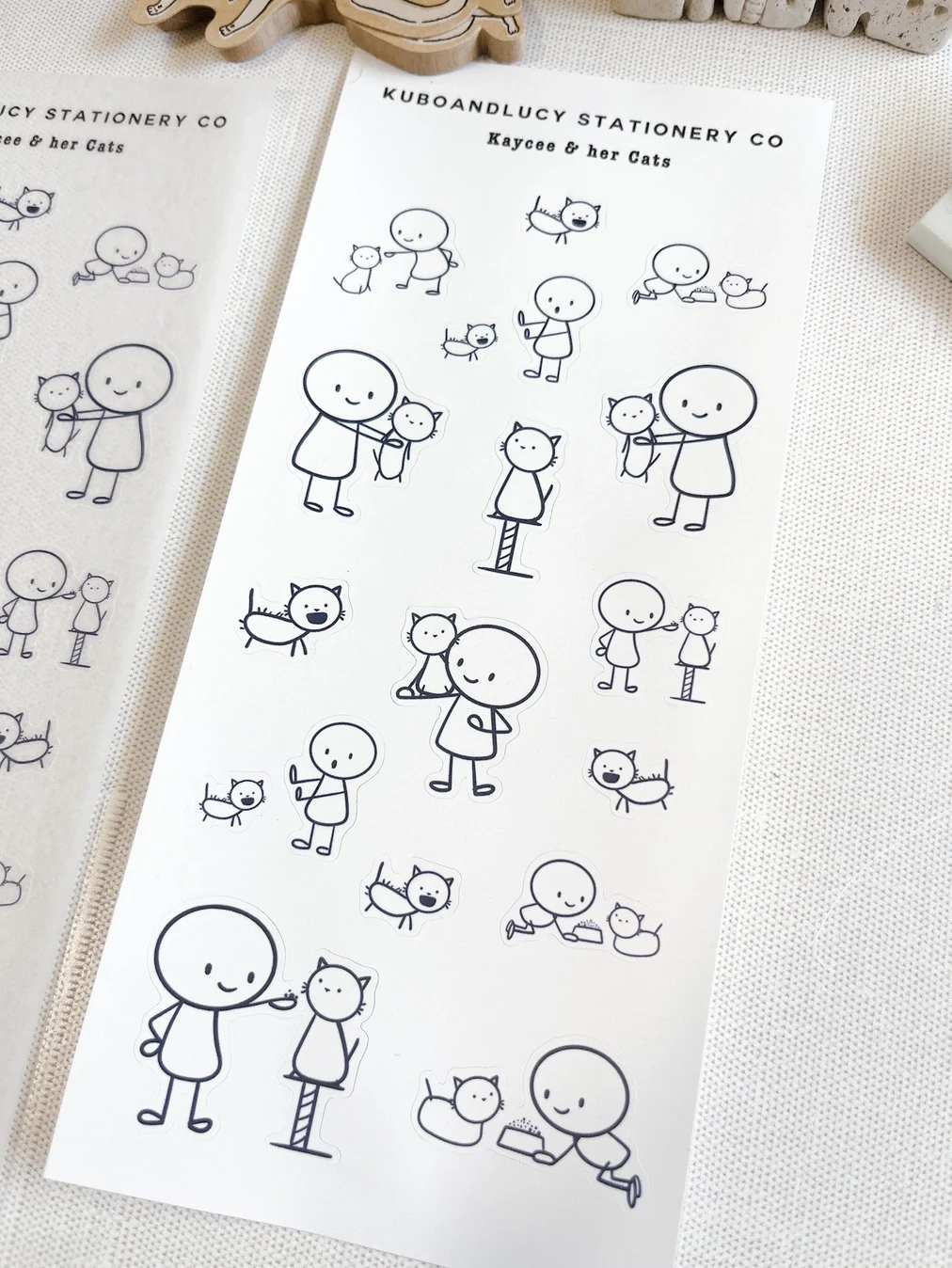 Kuboandlucy Stationery Co. Sticker Sheet - Kaycee & Her Cats - Image 2