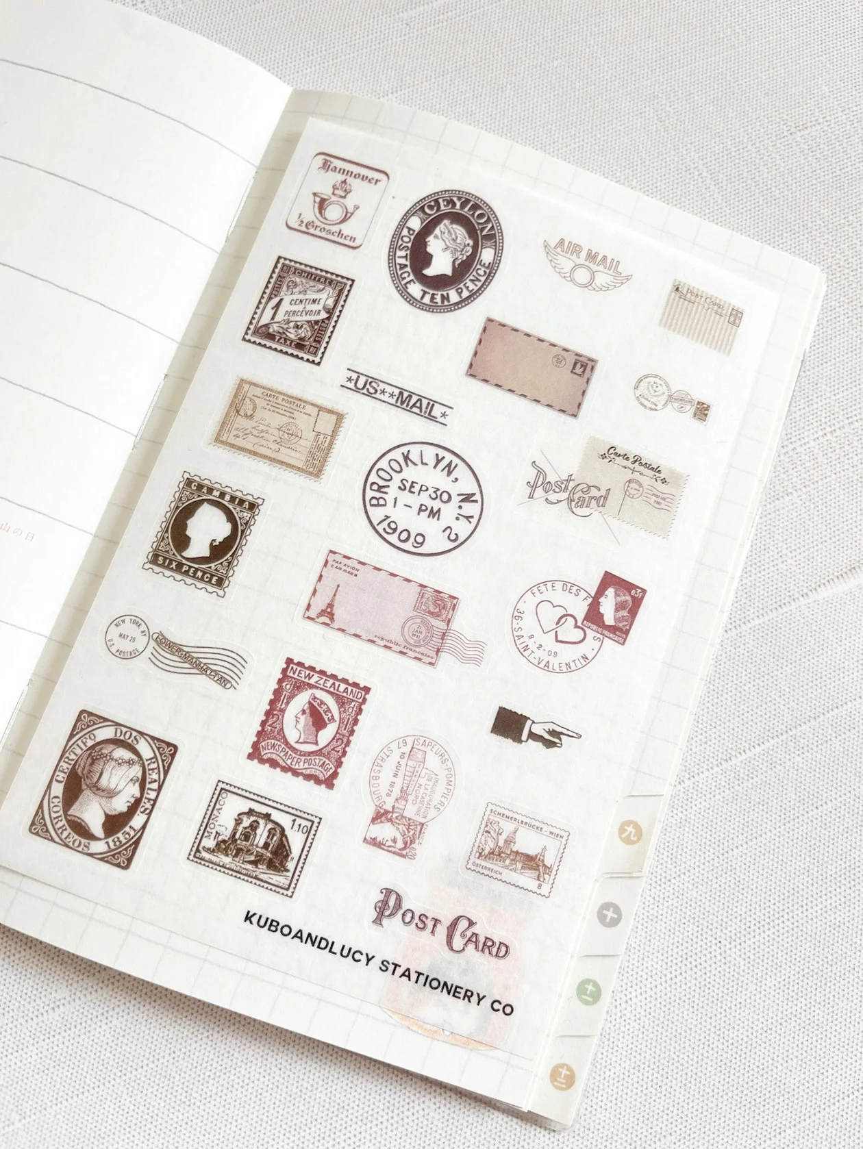 Kuboandlucy Stationery Co. - Postage Stamps Washi Sticker Sheet