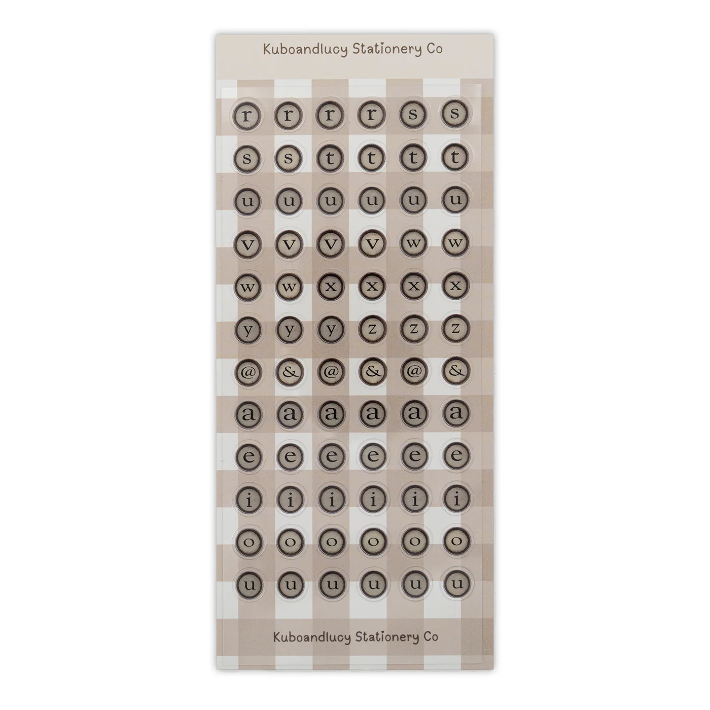 Kuboandlucy Stationery Co. Sticker Sheet - Vintage Typewriter Letter - Image 2
