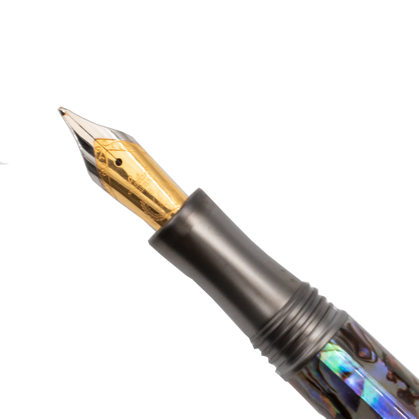 Laban Abalone with Gun Metal Trim Fountain Pen - Image 4