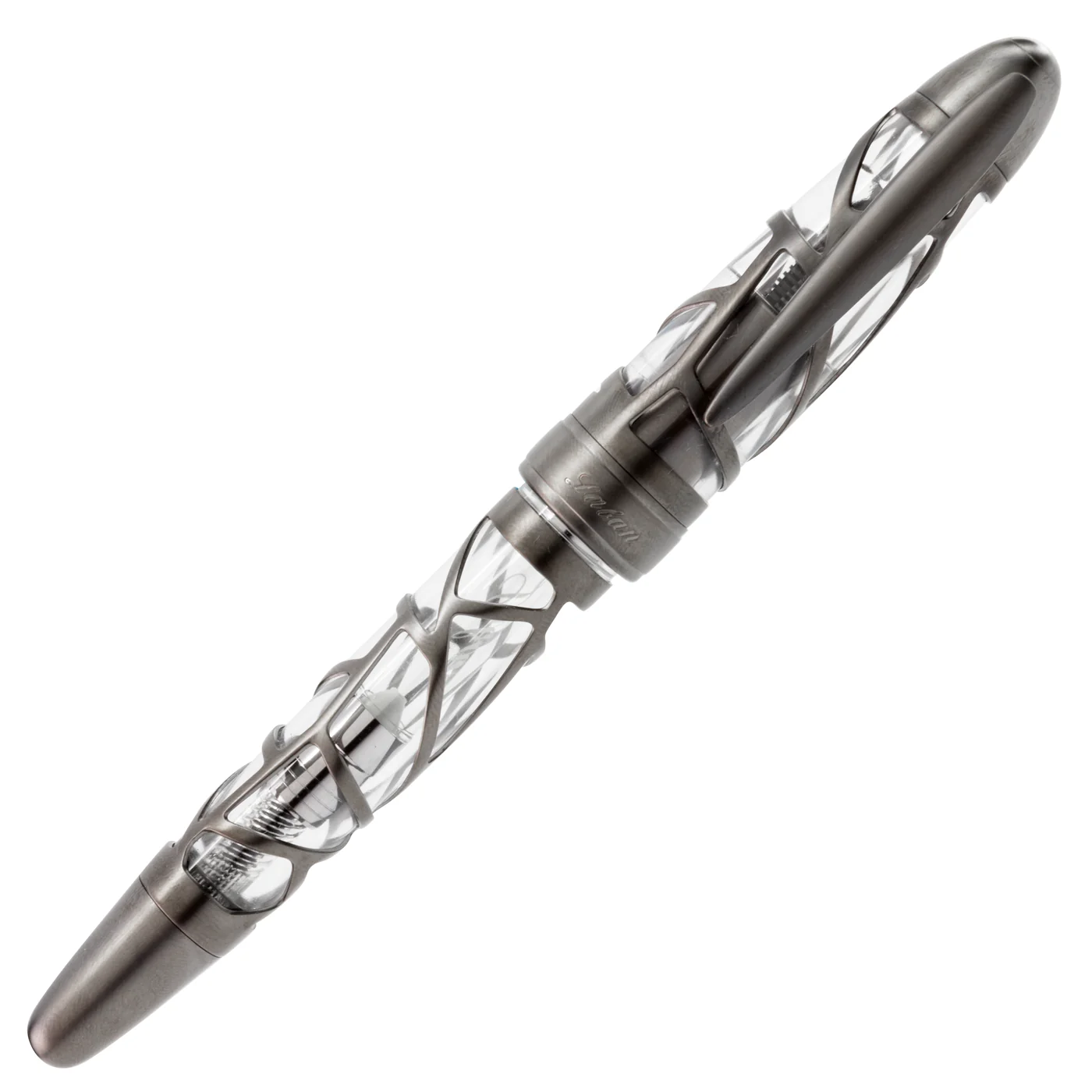 Laban Skeleton Matte Gunmetal Plated Fountain Pen - Image 2