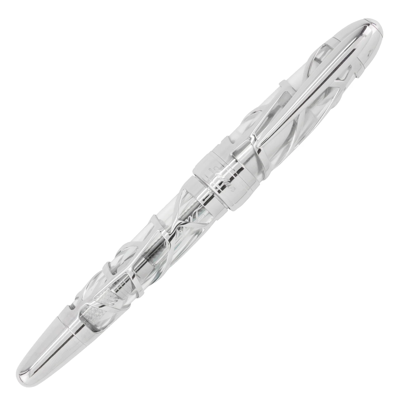 Laban Skeleton Rhodium Plated Fountain Pen - Image 2