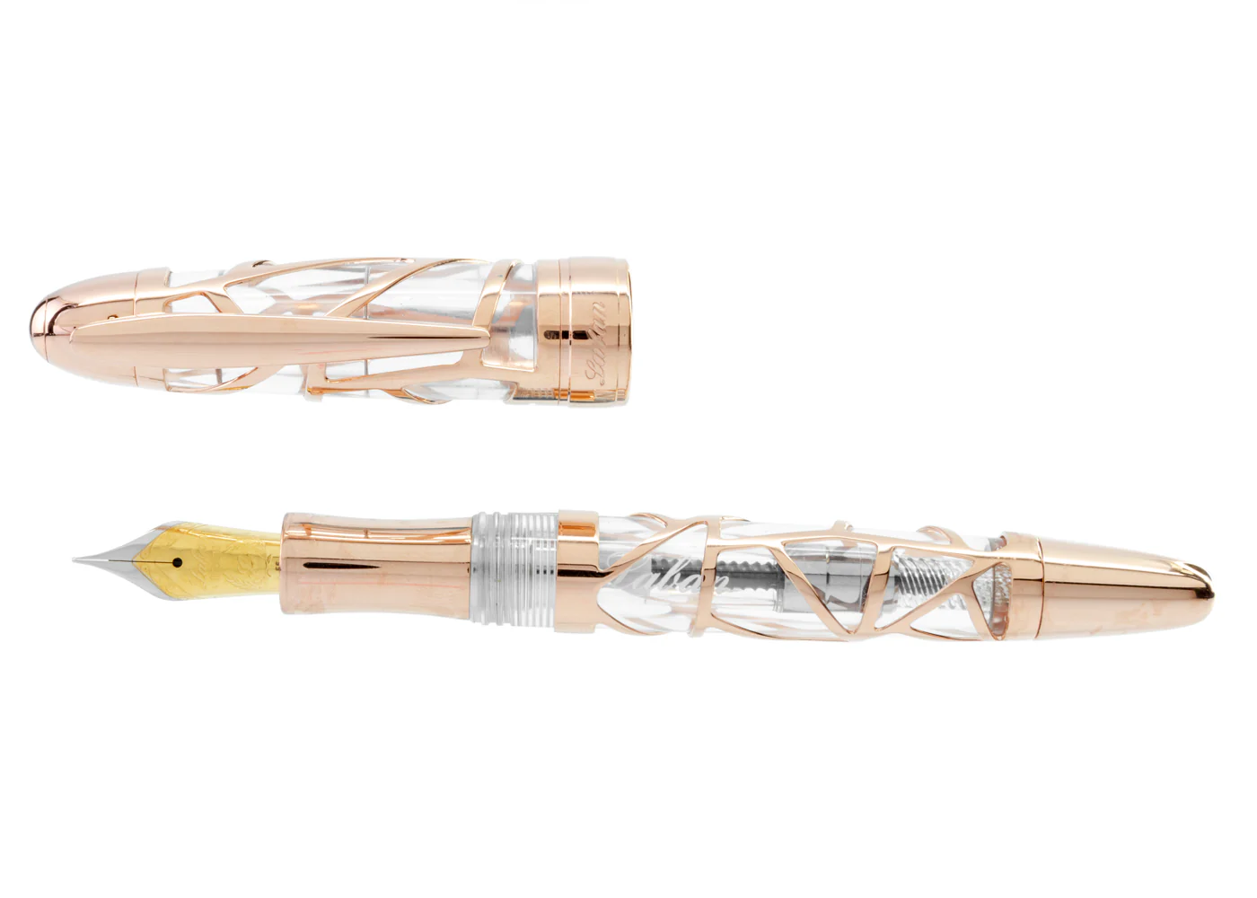 Laban Skeleton Rose Gold Fountain Pen - Image 3