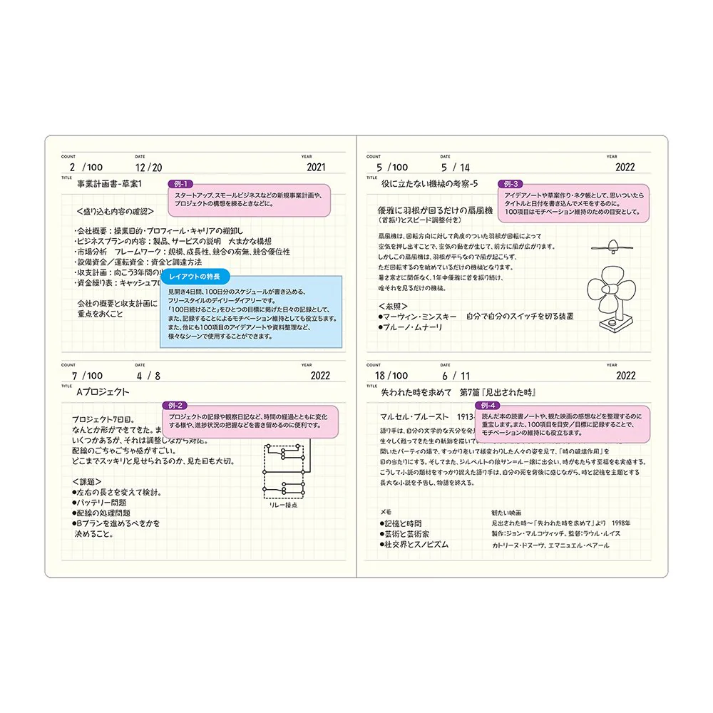Laconic style Notebook A5 - 100 Days - Image 2
