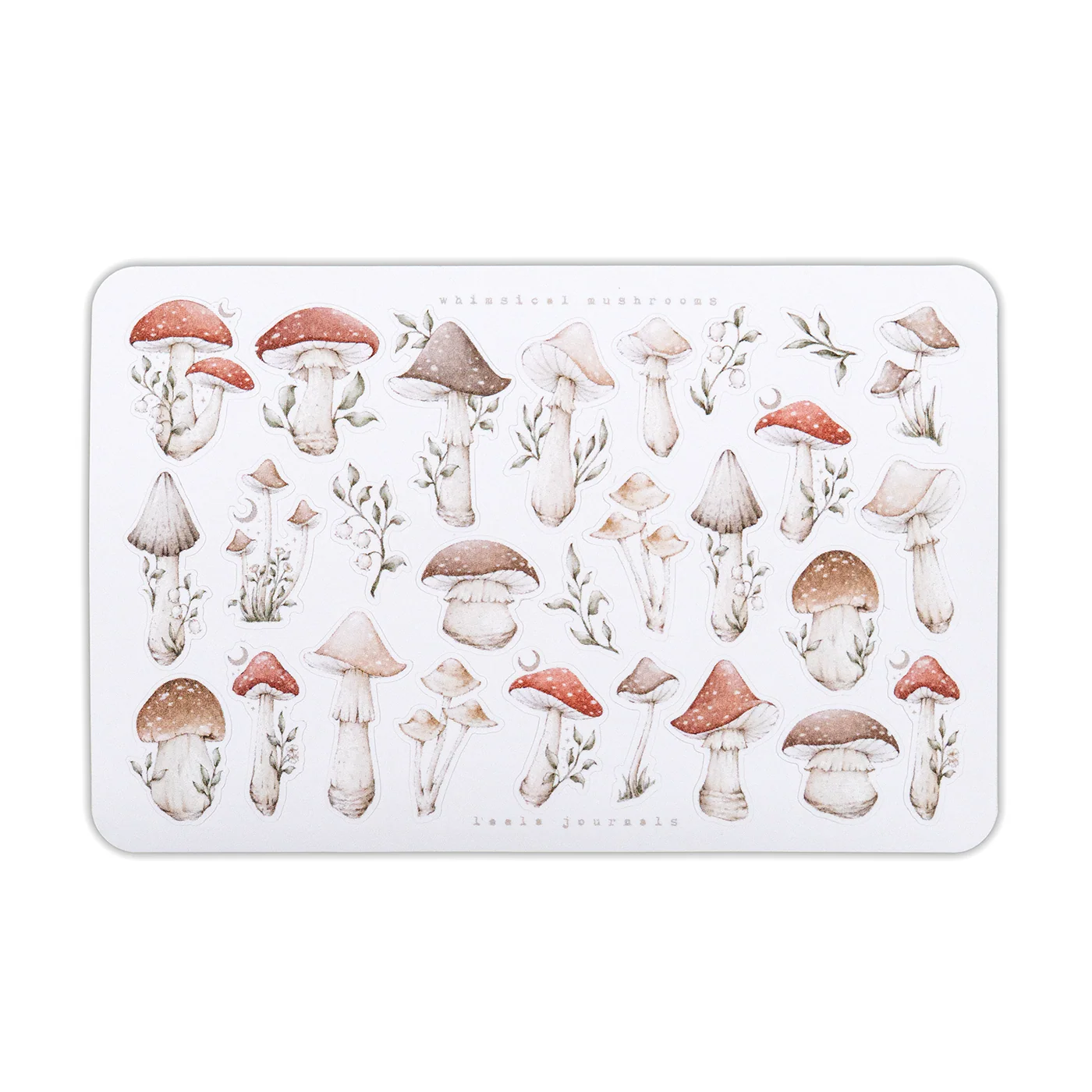 Leelajournals Sticker Sheet - Mini Mushroom