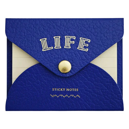 Life Stationery Sticky Notes With Cover - Navy - Lined