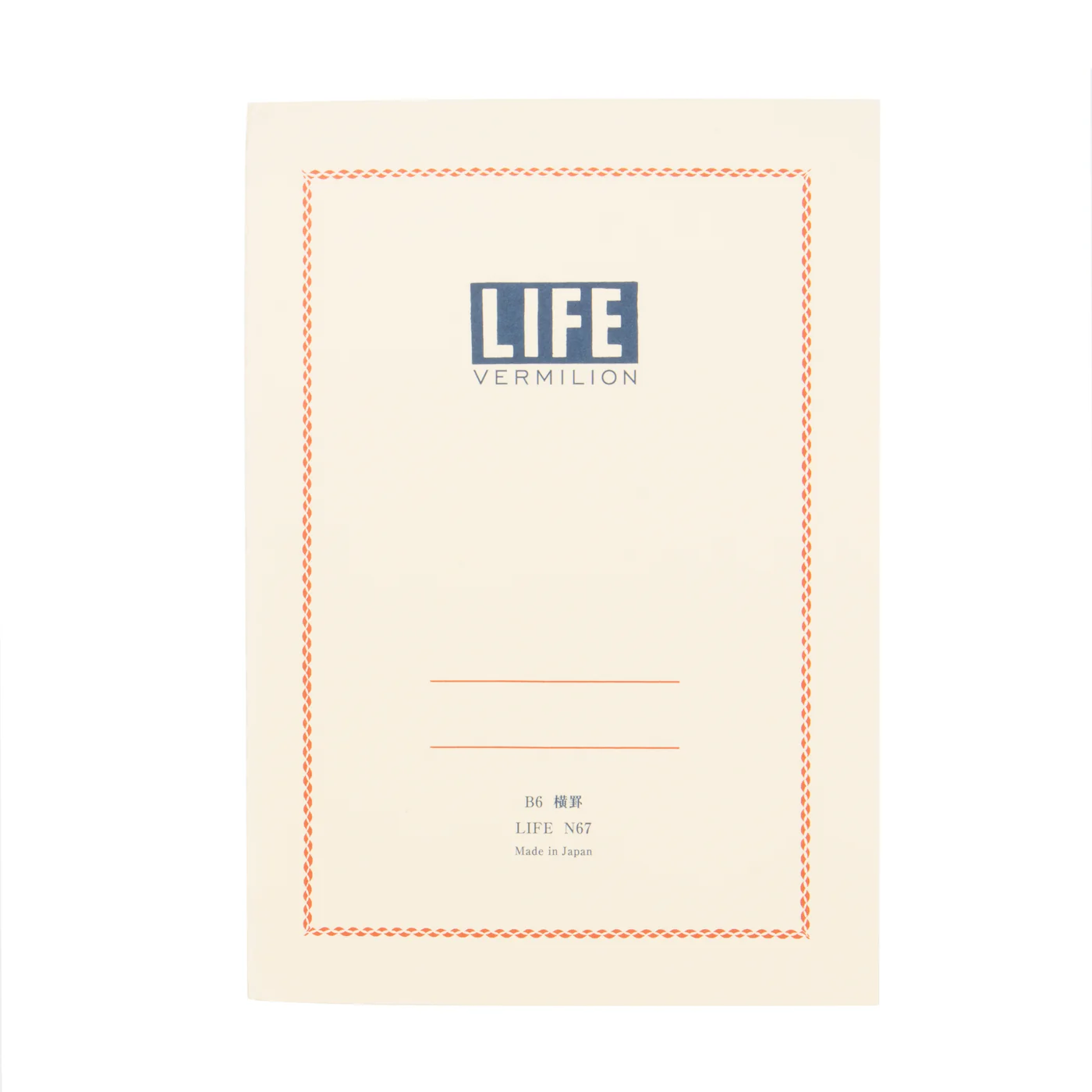 Life Stationery Vermillion Note B6 Side Bound Notebook