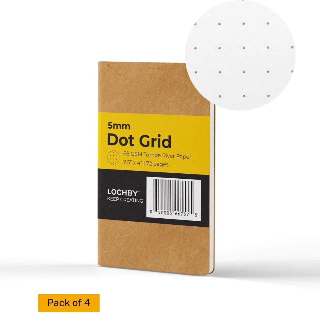 LOCHBY - Tomoe River Notebook A7 Dot Grid (4 Pack) - Image 3